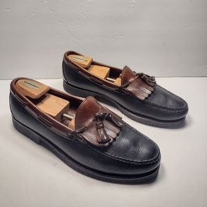 Allen Edmonds Nashua 42250 Black/Brown Tassel Loafers Slip On Men USA 12 B.